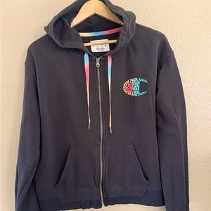 Women’s Champion Full Zip Black Hoodie Size X Large “Be Your Own Champion”